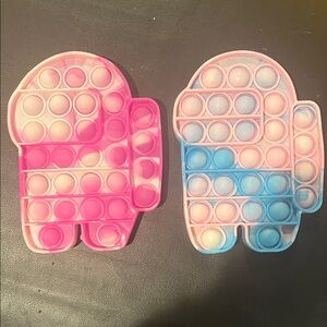 Pink and Blue Pop It Fidget Toy